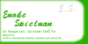 emoke spielman business card